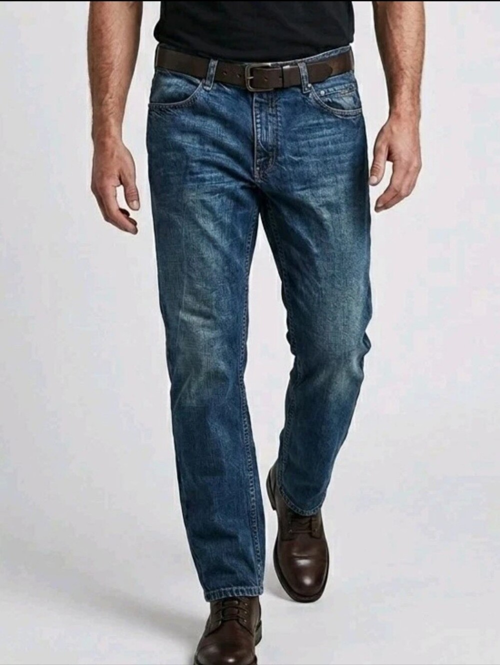 Harley-Davidson Jeans Mens 34x30 Dark Blue Denim Straight Motorcycle Biker